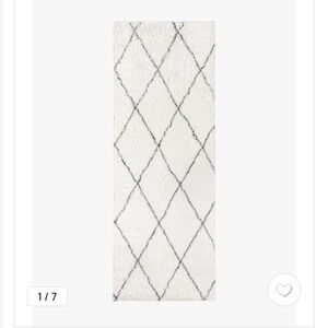 Ruggable Moroccan Diamond Plush Rug 2.5’ x 7’ Runner